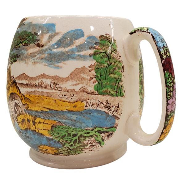 Sadler The Old Mill Made in England Pottery 1940s Milk Pitcher Jug Vintage - Picture 6 of 15